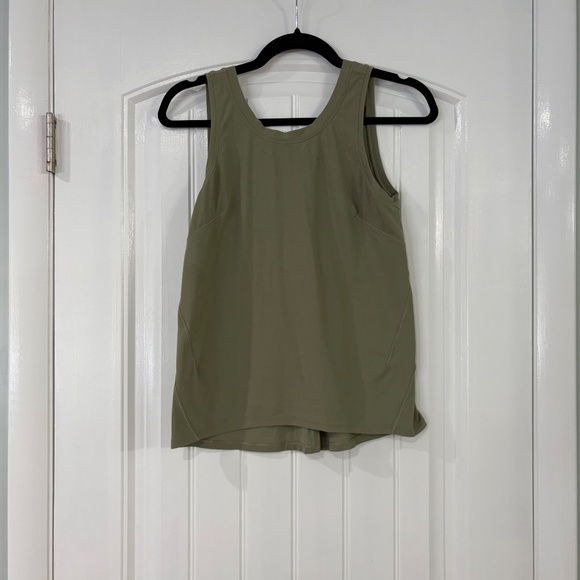 Lululemon Nulu Fold Classic Fit Yoga Tank Top Rosemary Green - Picture 5 of 8